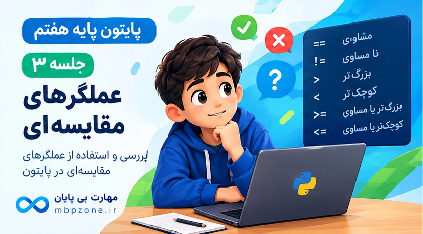 پایتون هفتم | جلسه ۳ | شرط‌ها (if, else, elif) و عملگرهای مقایسه‌ای